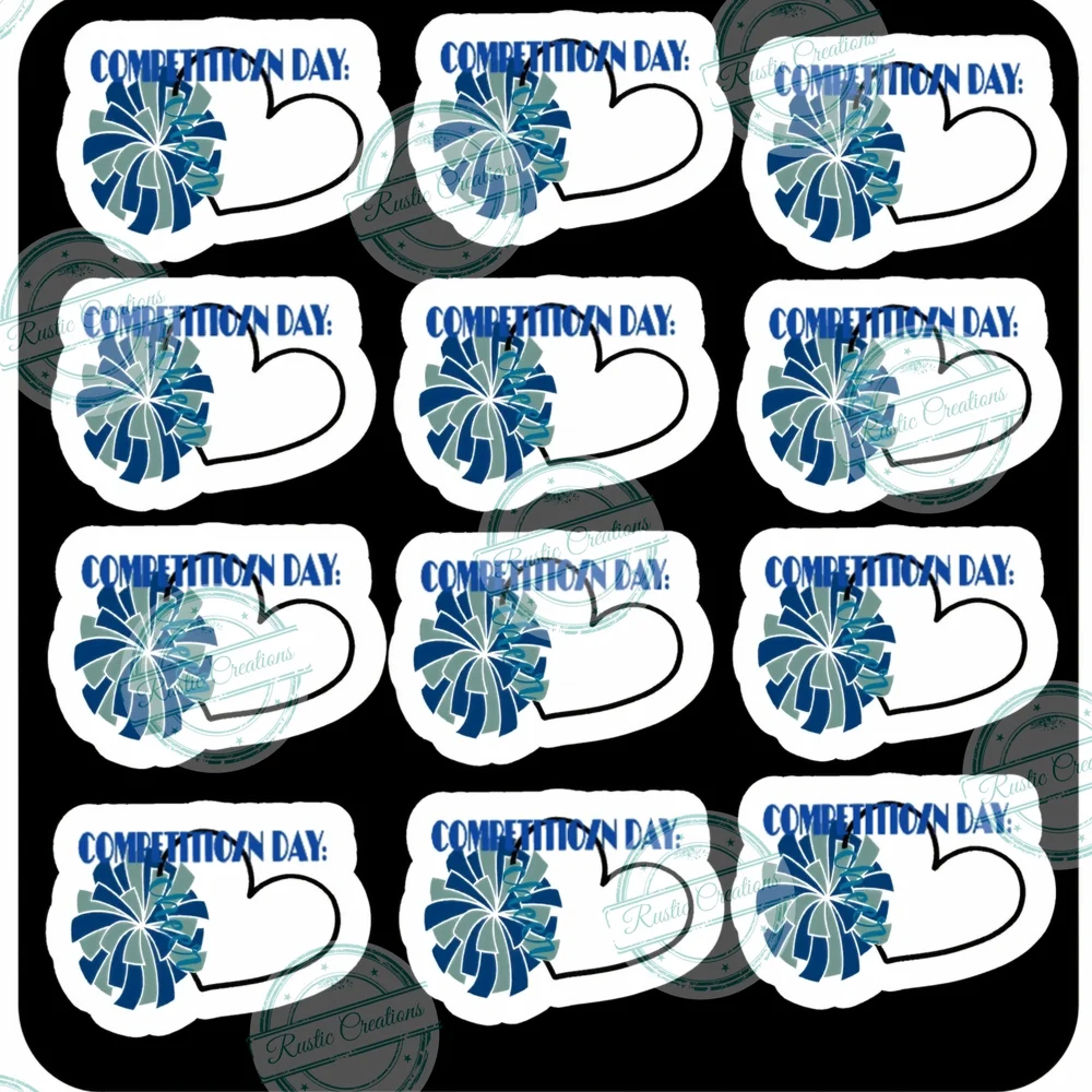 Blue Competition Day Stickers